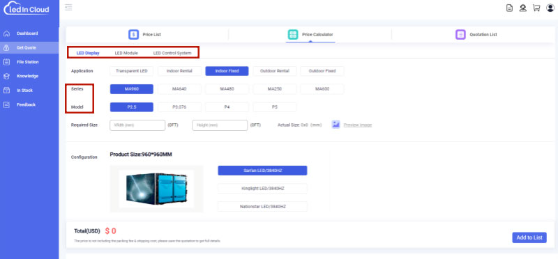 LedInCloud customer self-service system