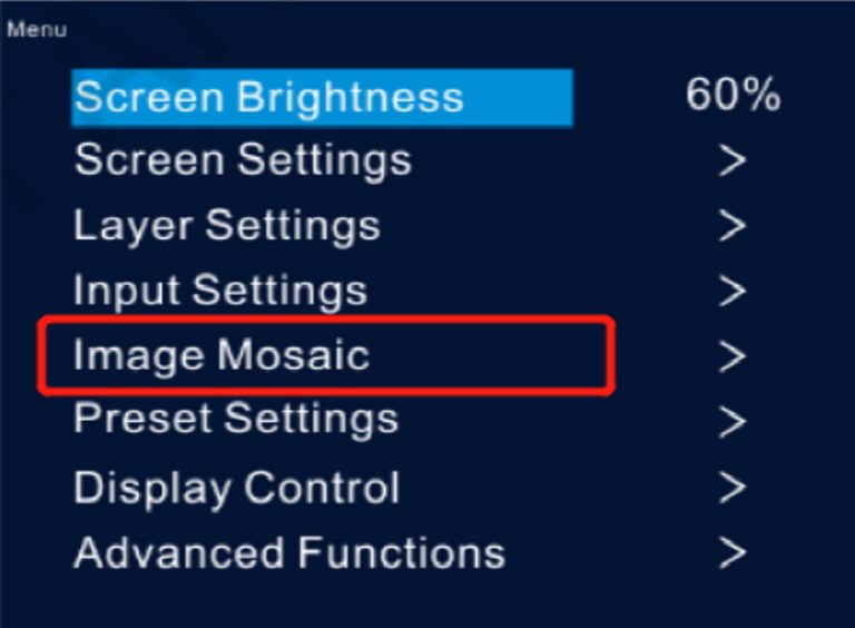 NovaStar NovaPro UHD Jr Image Mosaic Settings