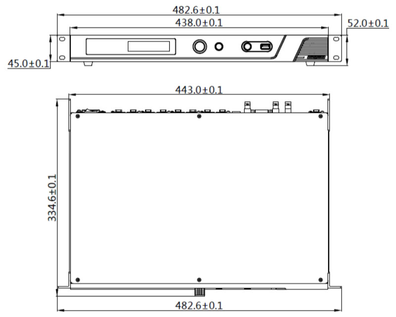 NovaStar CVT4K S Fiber Converter Dimensions