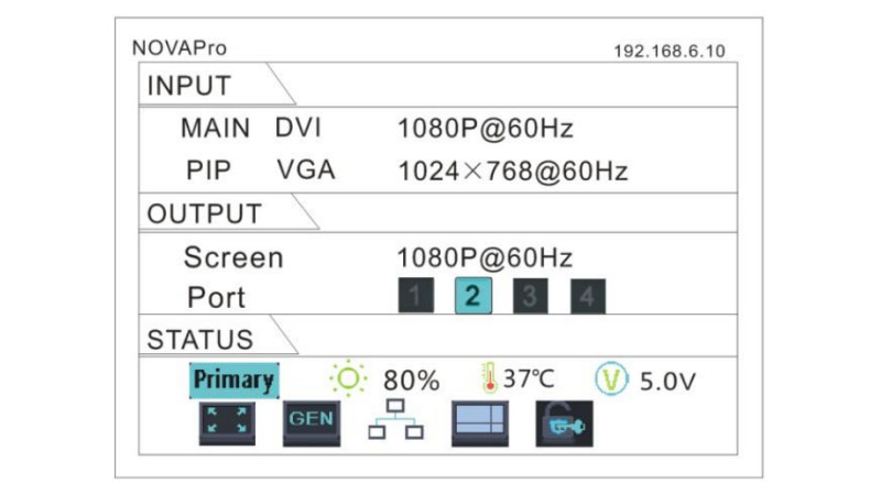 NovaStar HD Main Interface