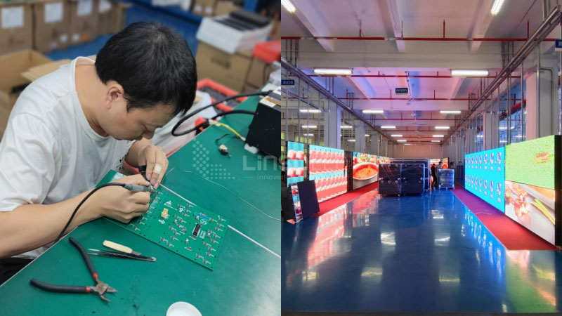 LedInCloud LED Display Maintenance Area and Aging Workshop