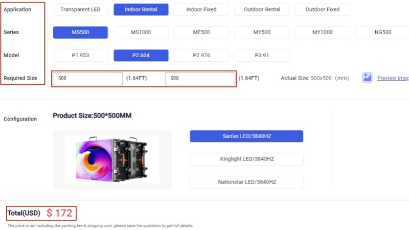 LedInCloud LED Display Products Price